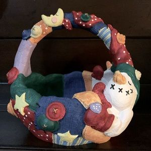 Sleeping Snowman Basket